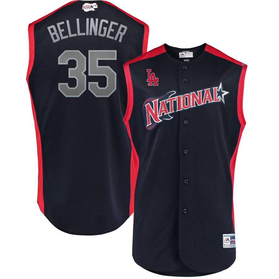 National League 35 Cody Bellinger Navy 2019 MLB All-Star Game Workout Player Jersey