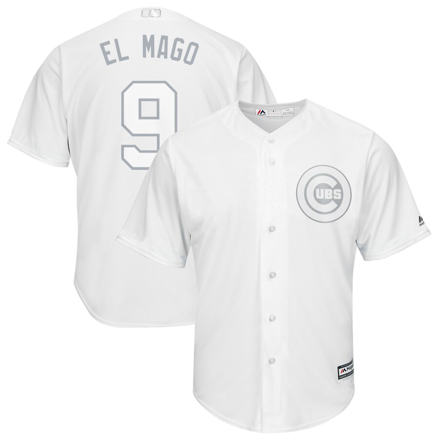 Cubs 9 Javier Baez "El Mago" White 2019 Players' Weekend Player Jersey