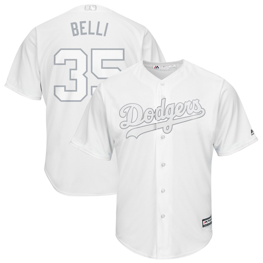 Dodgers 35 Cody Bellinger "Belli" White 2019 Players' Weekend Player Jersey