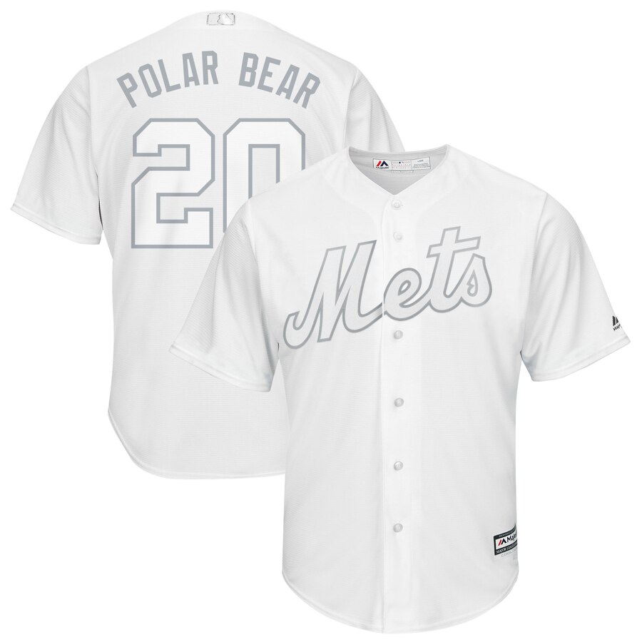 Mets 20 Pete Alonso Polar "Bear" White 2019 Players' Weekend Player Jersey