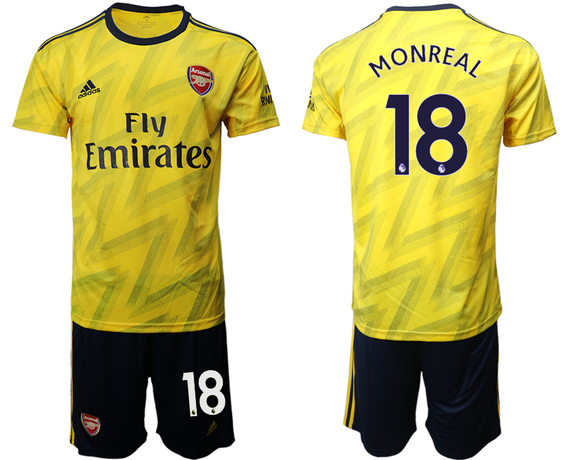 2019-20 Arsenal 18 MONREAL Away Soccer Jersey