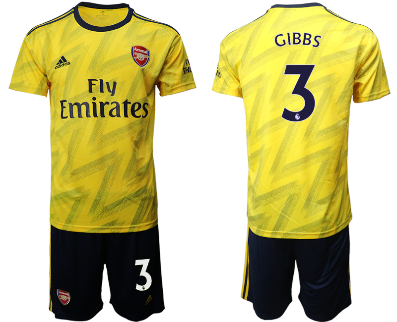 2019-20 Arsenal 3 GIBBS Away Soccer Jersey