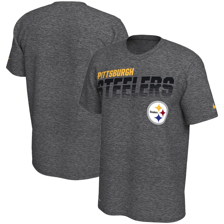 Pittsburgh Steelers Nike Sideline Line of Scrimmage Legend Performance T Shirt Gray
