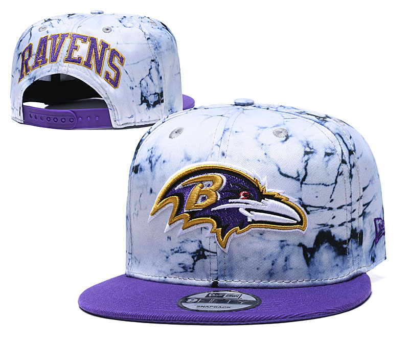 Ravens Team Logo Smoke Purple Adjustable Hat TX