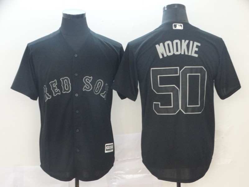 Red Sox 50 Mookie Betts "Mookie" Black 2019 Players' Weekend Player Jersey