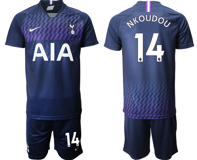 2019-20 Tottenham Hotspur 14 NKOUDOU Away Soccer Jersey