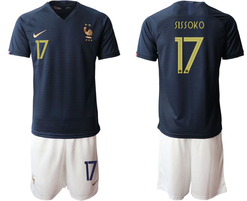 2019-20 France 17 SISSOKO Home Soccer Jersey