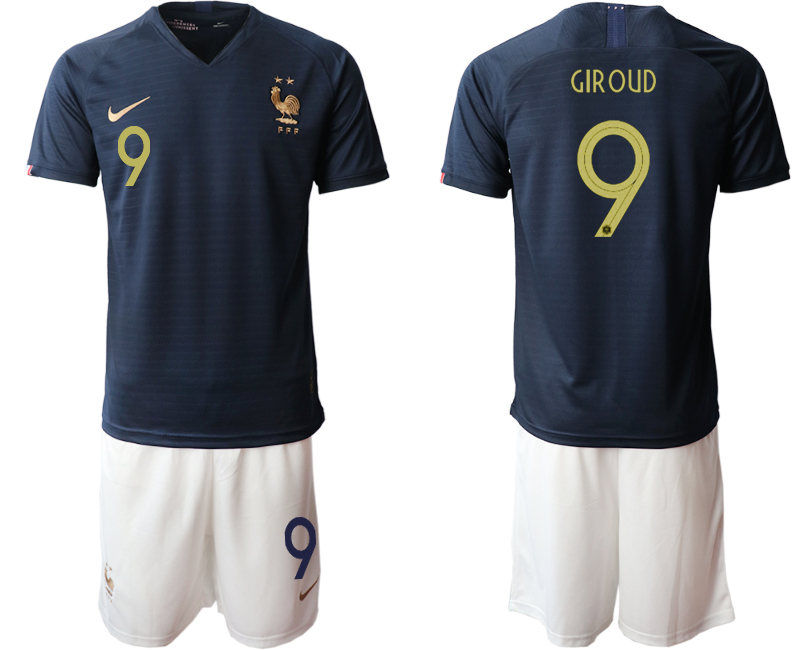 2019-20 France 9 GIROUD Home Soccer Jersey