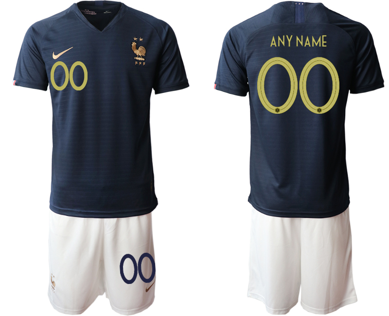 2019-20 France Customized Home Soccer Jersey