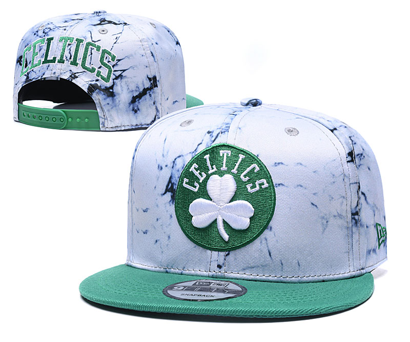 Celtics Team Logo Smoke Green Adjustable Hat TX