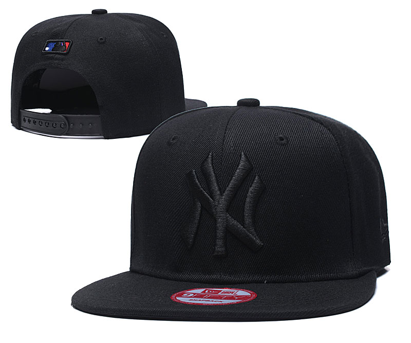 Yankees Team Logo Black Adjustable Hat TX