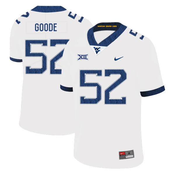 West Virginia Mountaineers 52 Najee Goode White College Football Jersey