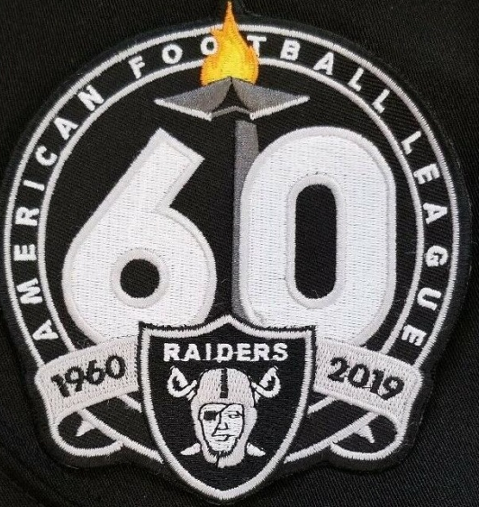 Oakland Raiders 1960-2019 60th Anniversary NFL Football Jersey Patch