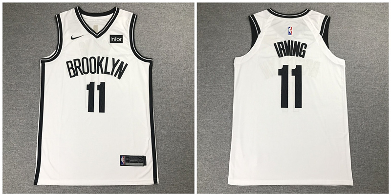 Nets 11 Kyrie Irving White Nike Authentic Jersey