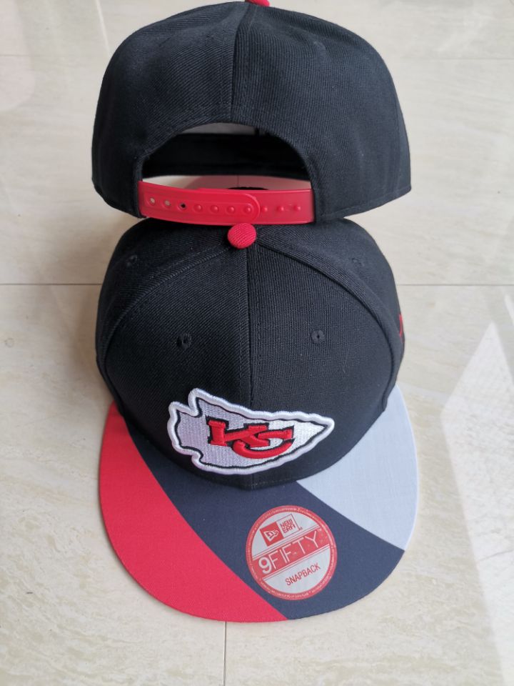 Chiefs Team Logo Black Adjustable Hat LT