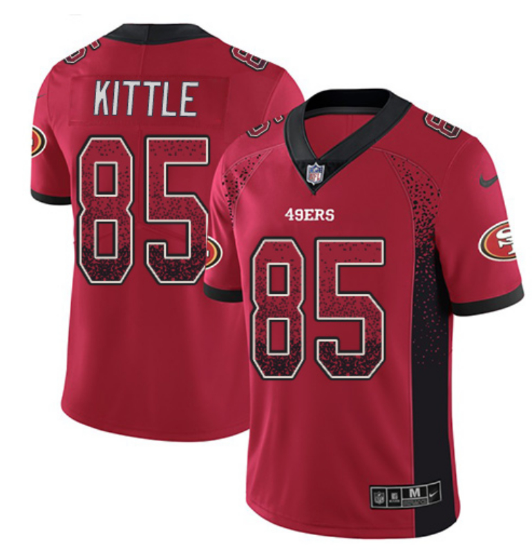 Nike 49ers 85 George Kittle Red Drift Fashion Limited Jersey