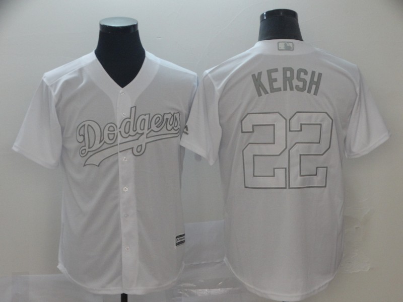 Dodgers 22 Clayton Kershaw "Kersh" White 2019 Players' Weekend Player Jersey