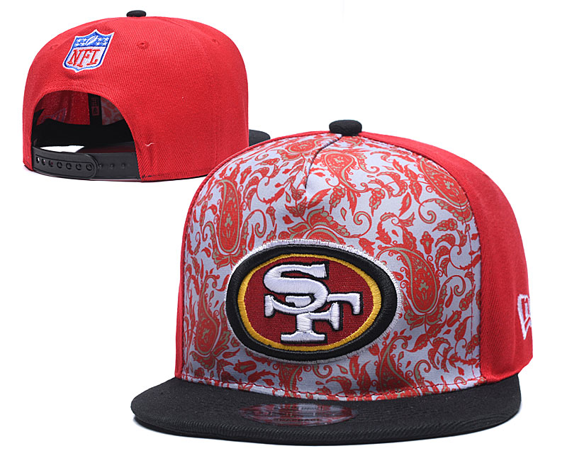 49ers Team Logo Red Fashion Adjustable Hat LH