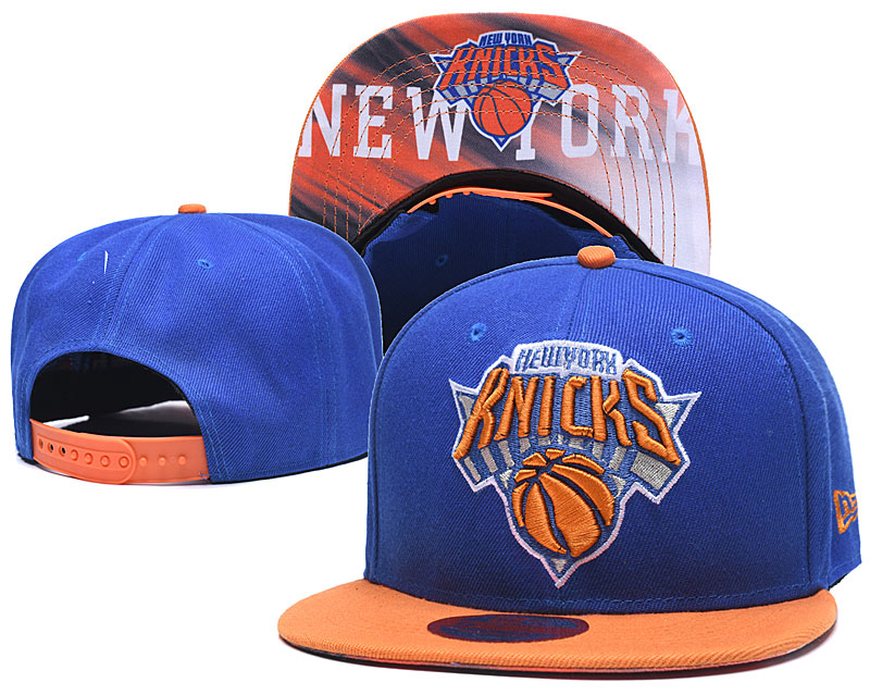 Knicks Team Logo Blue Adjustable Hat LH