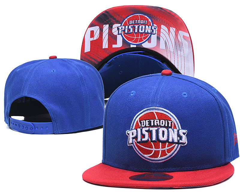 Pistons Team Logo Blue Red Adjustable Hat LH