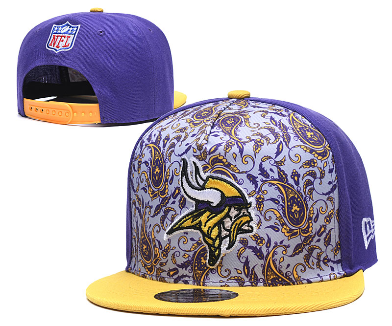 Vikings Team Logo Purple Fashion Adjustable Hat LH
