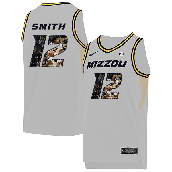 Missouri Tigers 12 Dru Smith White Fashion College Basketball Jersey