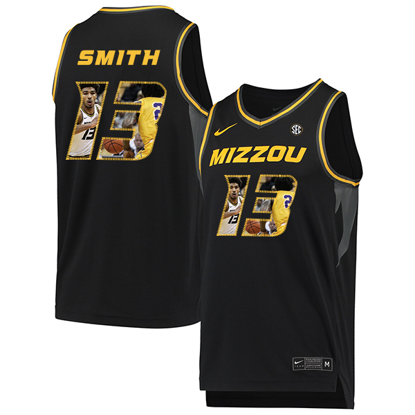 Missouri Tigers 13 Mark Smith Black Fashion College Basketball Jersey