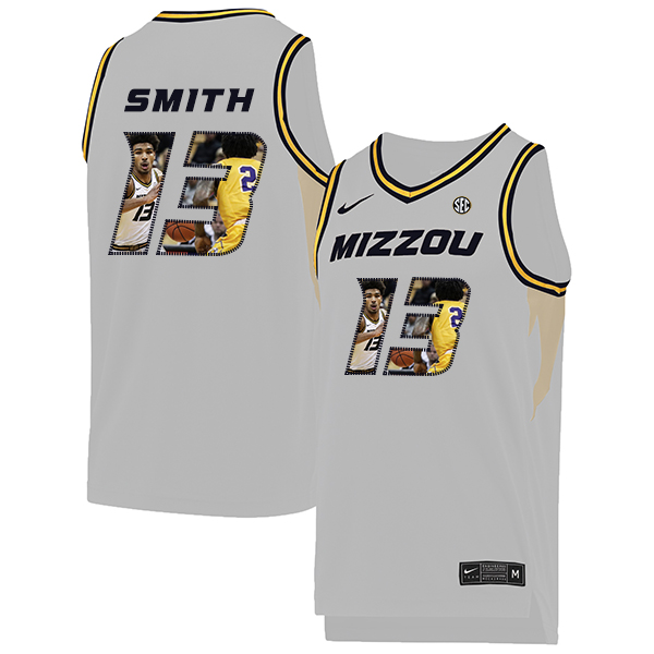 Missouri Tigers 13 Mark Smith White Fashion College Basketball Jersey
