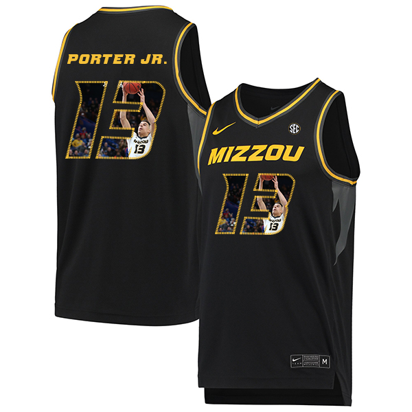 Missouri Tigers 13 Michael Porter Jr. Black Fashion College Basketball Jersey.jpeg