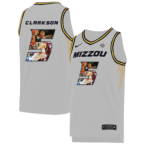 Missouri Tigers 5 Jordan Clarkson White Fashion College Basketball Jersey