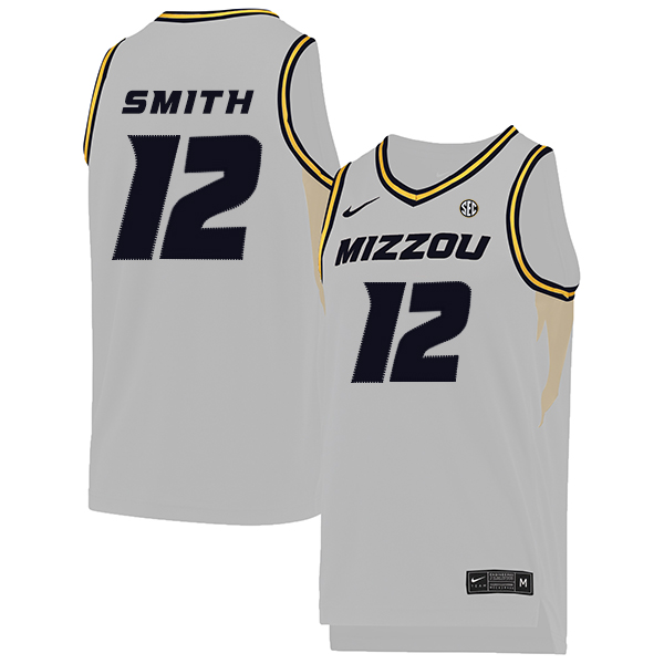 Missouri Tigers 12 Dru Smith White College Basketball Jersey