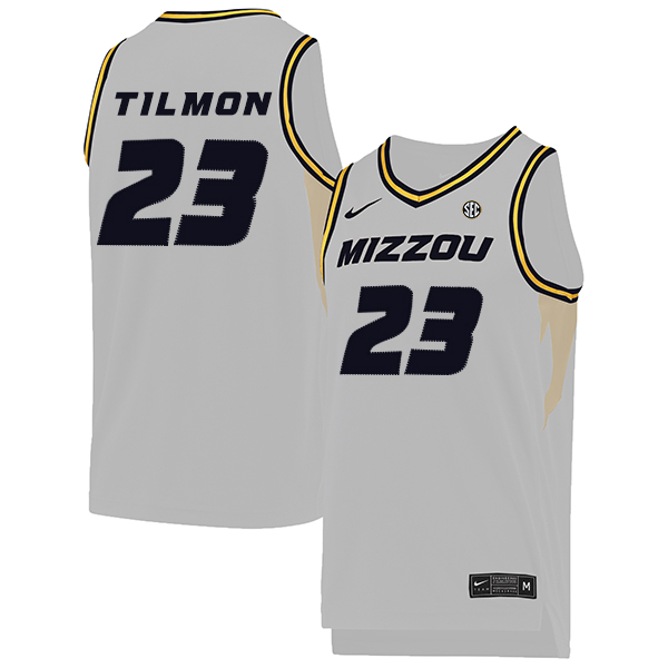 Missouri Tigers 23 Jeremiah Tilmon White College Basketball Jersey