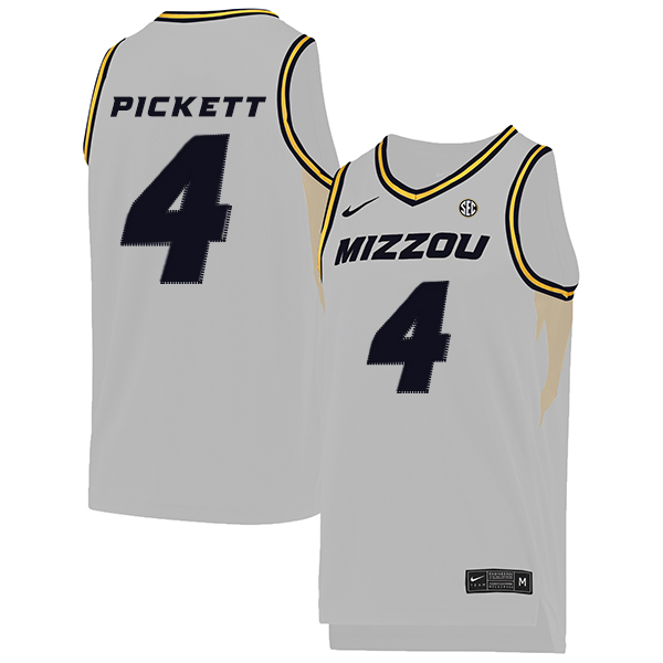 Missouri Tigers 4 Javon Pickett White College Basketball Jersey
