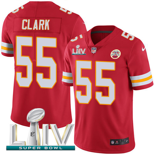 Nike Chiefs 55 Frank Clark Red Youth 2020 Super Bowl LIV Vapor Untouchable Limited Jersey