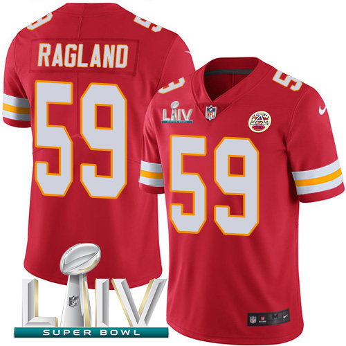 Nike Chiefs 59 Reggie Ragland Red Youth 2020 Super Bowl LIV Vapor Untouchable Limited Jersey