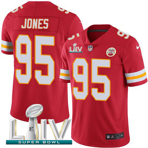 Nike Chiefs 95 Chris Jones Red Youth 2020 Super Bowl LIV Vapor Untouchable Limited Jersey