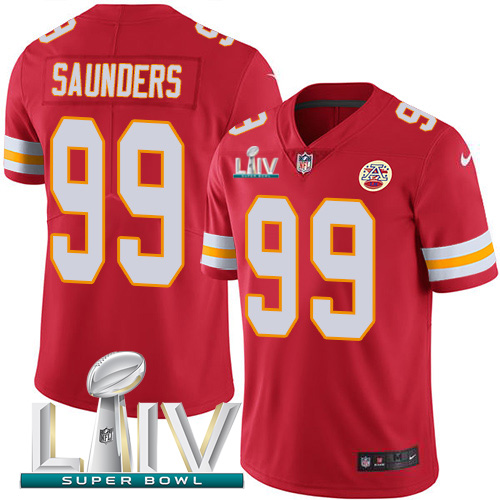 Nike Chiefs 99 Khalen Saunders Red Youth 2020 Super Bowl LIV Vapor Untouchable Limited Jersey