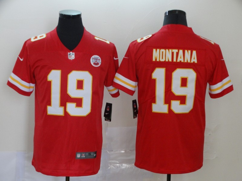 Nike Chiefs 19 Joe Montana Red Vapor Untouchable Limited Jersey