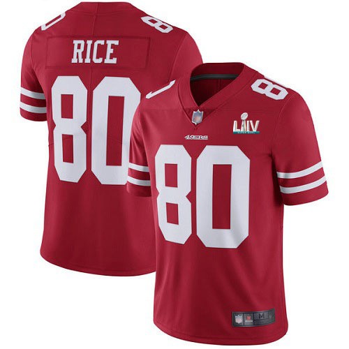 Nike 49ers 80 Jerry Rice Red Youth 2020 Super Bowl LIV Vapor Untouchable Limited Jersey
