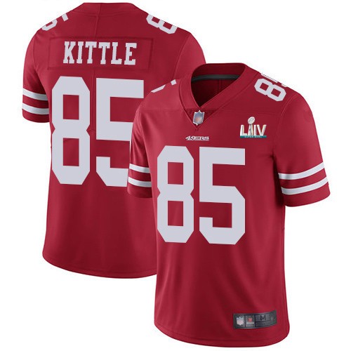 Nike 49ers 85 George Kittle Red Youth 2020 Super Bowl LIV Vapor Untouchable Limited Jersey