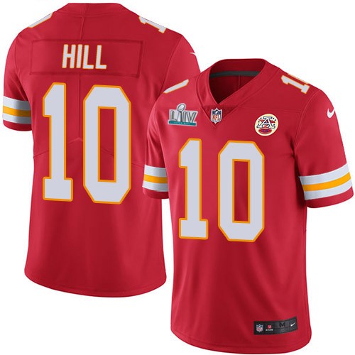 Nike Chiefs 10 Tyreek Hill Red Youth 2020 Super Bowl LIV Vapor Untouchable Limited Jersey
