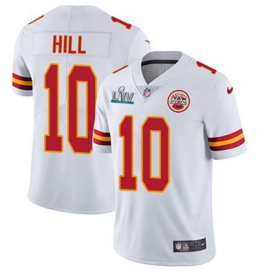 Nike Chiefs 10 Tyreek Hill White Youth 2020 Super Bowl LIV Vapor Untouchable Limited Jersey