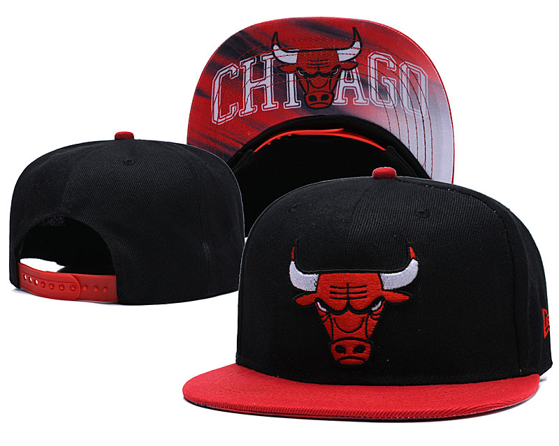 Bulls Team Logo Black Adjustable Hat LH.jpeg