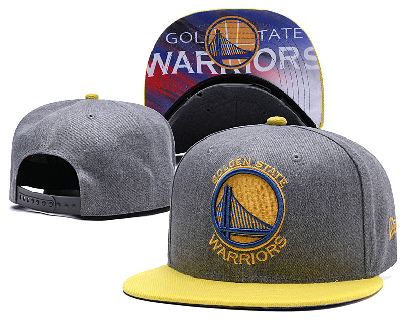 Warriors Team Logo Gray Adjustable Hat LH