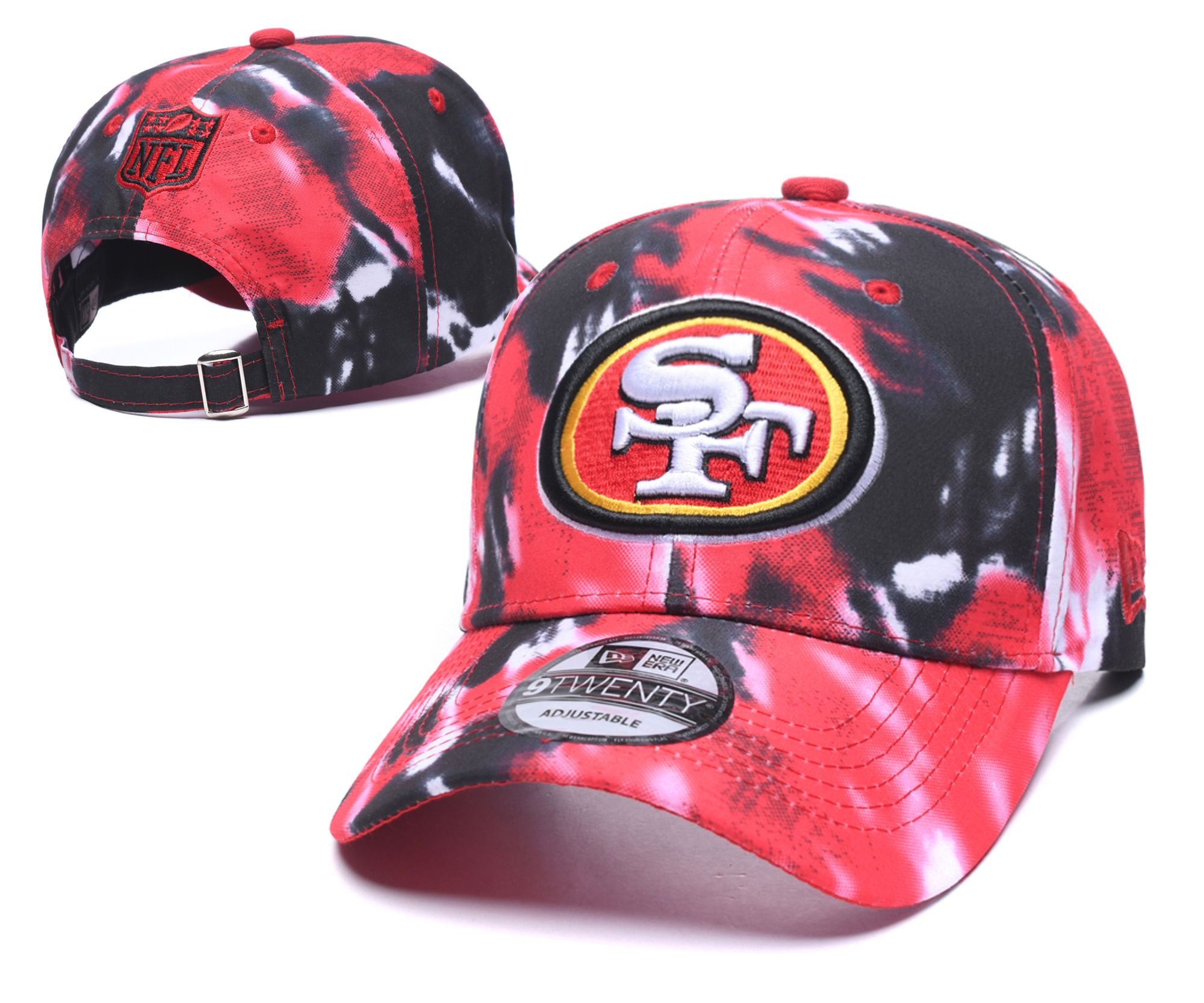 49ers Team Logo Red Peaked Adjustable Hat YD