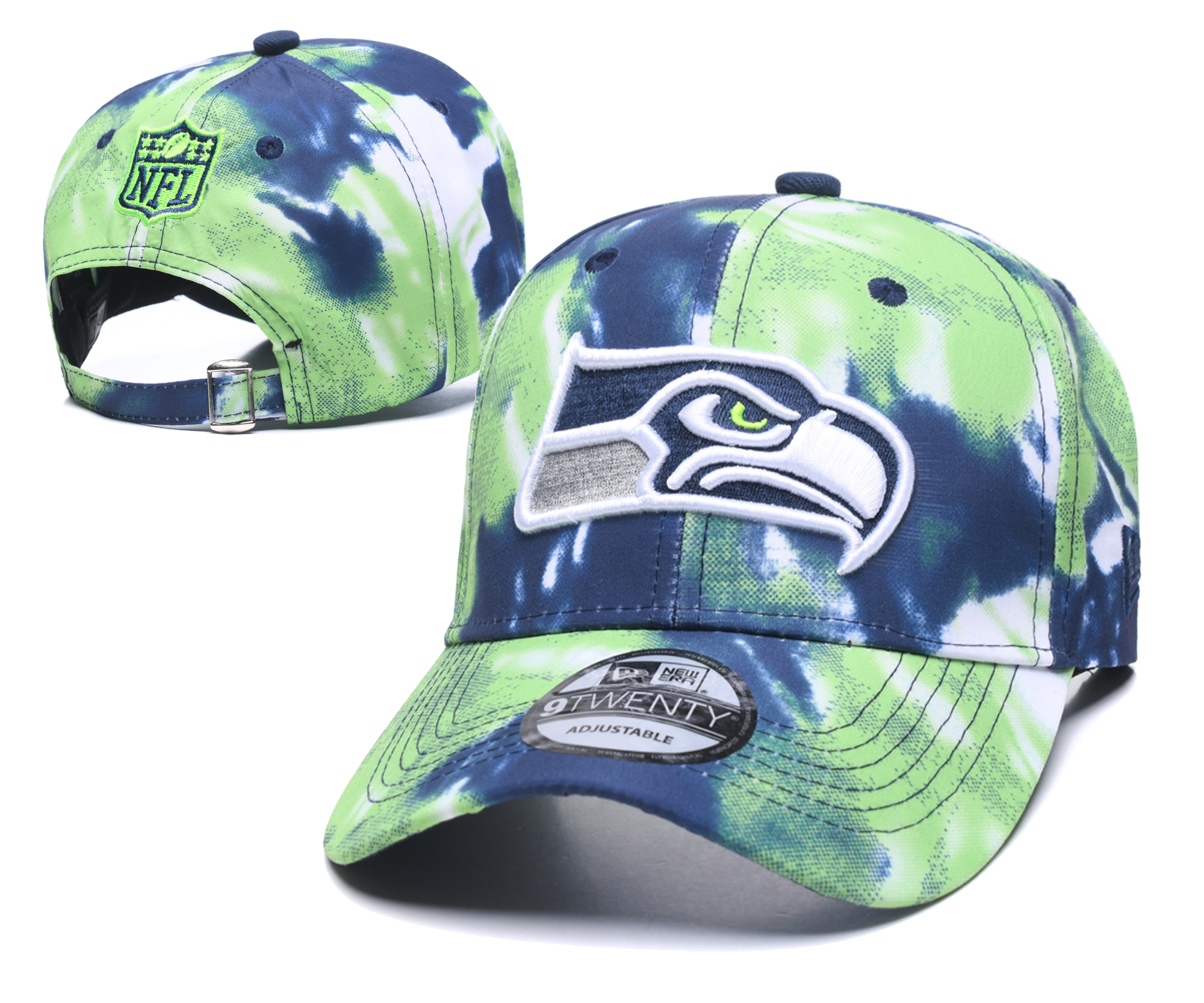 Seahawks Team Logo Orange Peaked Adjustable Hat YD