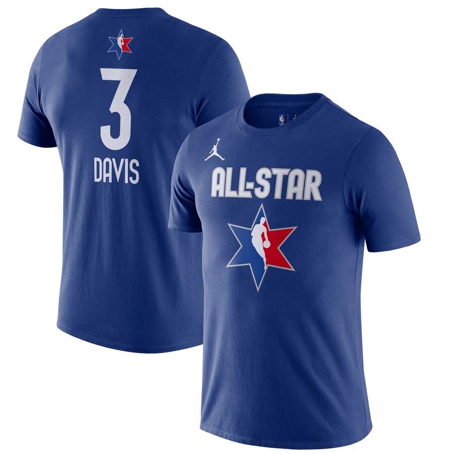 Anthony Davis Jordan Brand 2020 NBA All-Star Game Name & Number Player T-Shirt Blue