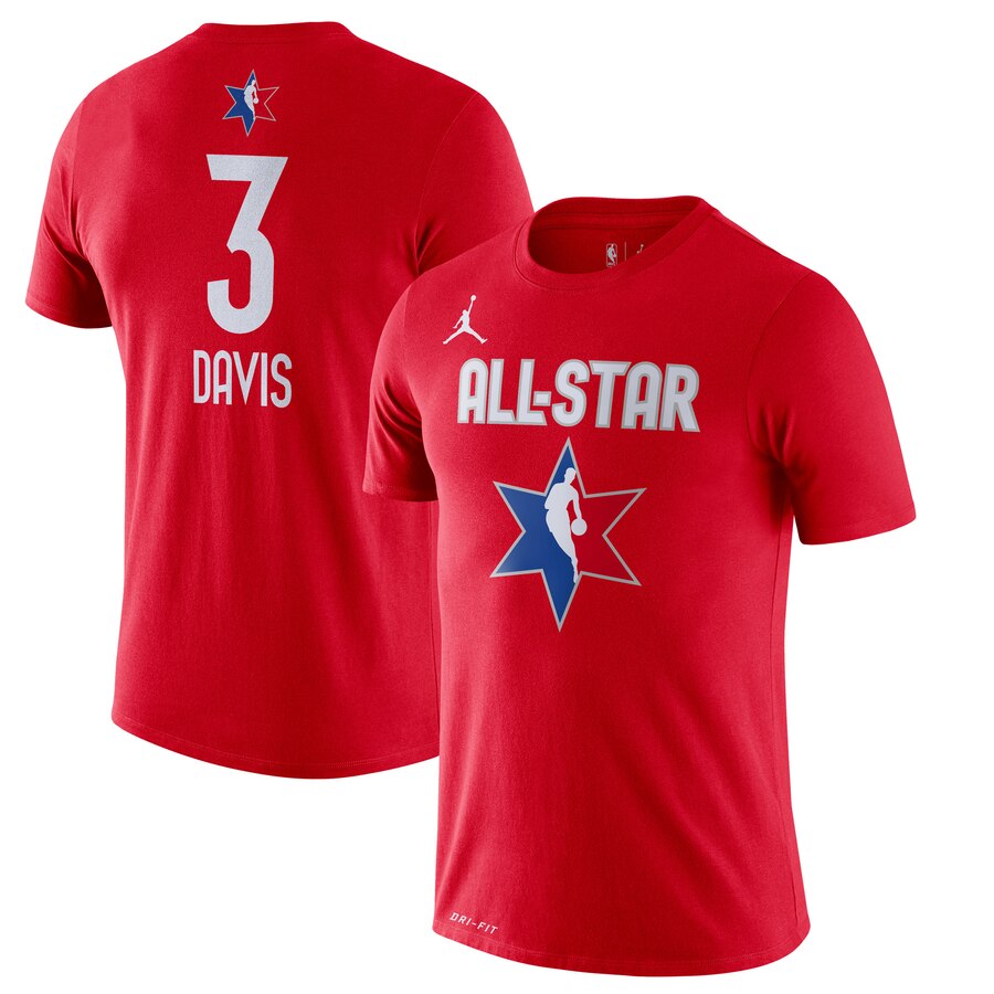 Anthony Davis Jordan Brand 2020 NBA All-Star Game Name & Number Player T-Shirt Red