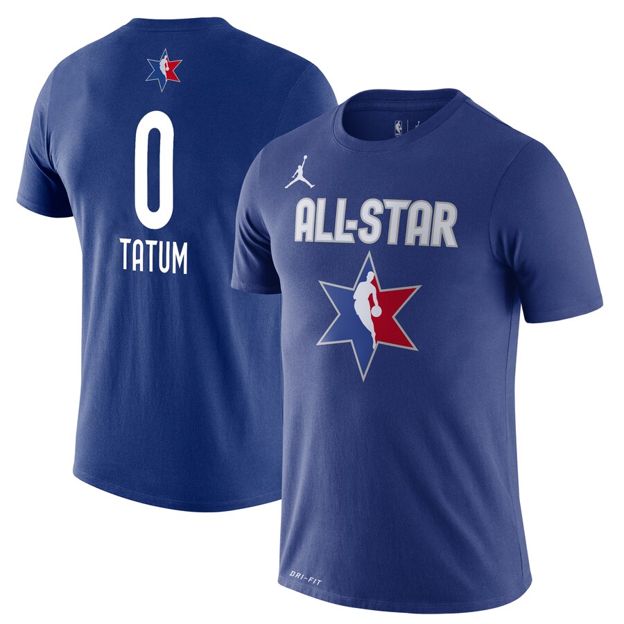 Jayson Tatum Jordan Brand 2020 NBA All-Star Game Name & Number Player T-Shirt Blue