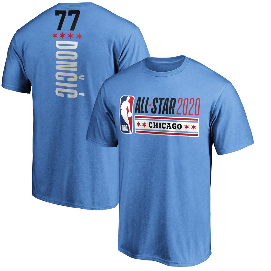 Luka Doncic Fanatics Branded Blue 2020 NBA All-Star Game Name & Number T-Shirt